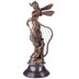 Nő hárfával, angyallal bronz szobor, Jugendstil képe